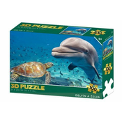 Sestavljanka 3D - Delfin in želva