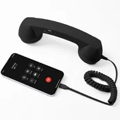 Telefonska slušalka v retro slogu | RETOTALK, Črna