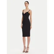 Elisabetta Franchi Cocktail obleka AB-702-51E2 Črna Regular Fit