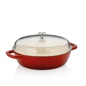 Kela Globoka litoželezna ponev CALIDO 28 cm, 3,8 l, rdeča