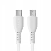 JELLICO Podatkovni kabel KDS-30 (Fast Charge) 3,0A 60W vhod Type C na Type C 1m, bel