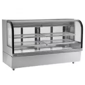 VEVOR Ohlajena razstavna vitrina 2000x820x1200 mm 4 nivojska LED osvetlitev