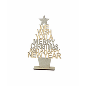 HEAVEN SENDS DEKORACIJA LESENO DREVO MERRY CHRISTMAS NEW YEAR