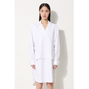 Bombažna obleka Kenzo Oxford Knee Shirting Dress