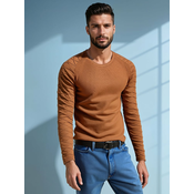 DStreet Sweter męski kamelowy