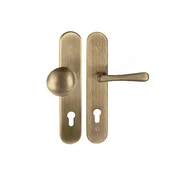 Varnostna okovja TWIN DAVID/ELEGANT HTSI 4500 (ABR), ročaj desno/ročaj, Odprtina za cilindrični vložek PZ, Twin ABR (patinirana medenina), 72 mm