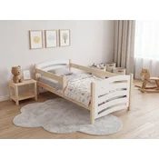 Otroška postelja MELA 80 x 160 cm bela/borovnica Posteljno dno: Brez posteljnega dna, Vzmetnica: Vzmetnica EASYSOFT 10 cm