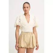 Twinset bluza z volančki ženska čipkasta