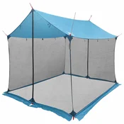 vidaXL Šotor za kampiranje z mrežnimi stenami Modra 270 x 210 x 210 cm
