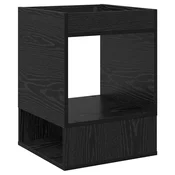 Vidaxl Stranska miza Črna Orehovina 40 x 40 x 56 cm Konstruiran les