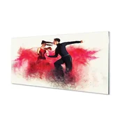tulup.si Slika na akrilnem steklu Ljudje rdeča dima 120x60 cm 2 obešalnika