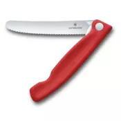 Piknik nož za zelenjavo Victorinox 6.7831.FB, valovito rezilo, 11 cm, rdeč