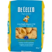 shumee testenine školjke Pasta di Semola Conchiglie n50 500g - De Cecco