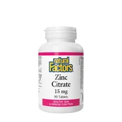 Natural Factors – Cinkov citrat 15 mg, 90 tablet