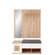 Garderobna klop s panelom in ogledalom