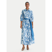 Luisa Spagnoli Srajčna obleka Palato 542965 Modra Regular Fit