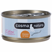 Ekonomicno pakiranje Cosma Nature Kitten 24 x 70 g - s piletinom i tunjevinom