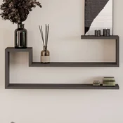 HANAH HOME Zidna polica Ravi Anthracite