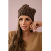 marka niezdefiniowana Cap with fleece Iwona K221 mocca