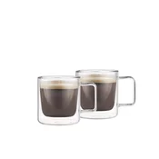 Skodelica z ročajem, dvojno steklo, 150 ml, komplet 2 kos