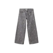 MANGO KIDS Kavbojke WIDEB zlata/temno siva/srebrna
