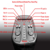 Microlab PT800 karaoke zvucnik 135W, Bluetooth, LED, 7,4V 4500mAh, TWS, Aux, USB, microSD, FM, Mic2