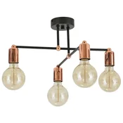 GH Moderna viseča svetilka Loft Edison, bakrena, kromirana