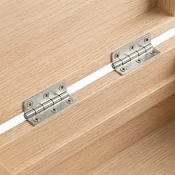vidaXL Tečaj 12 kos 44 x 31 x 5 mm Srebrna Jeklo