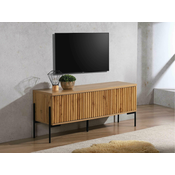 TV-omarica Denton 1189 (Črna + Wotan hrast) Wotan hrast, Črna, 130x55x38cm