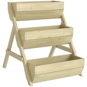 Homestar Vertikalno dvignjeno vrtno gredico 3 nivoji 65x75x76 cm zelena