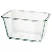 IKEA 365+ Posuda za hranu, pravougaono/staklo, 1.8 l