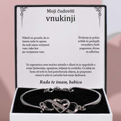 Moji dragi vnukinji - Zapestnica Vedno v tvojem srcu“ - ZOE_HEARTBRACELET