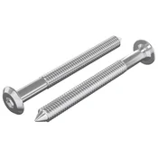 Vidaxl Pohištveni vijaki 2 szt. srebrna M6 x 60 mm Jeklo