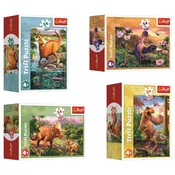 Trefl Minipuzzle 54 kosov Dinozavri 4 vrste