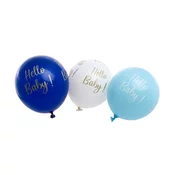 Chaks Komplet lateks balonov Hello Baby - modri 6 kosov