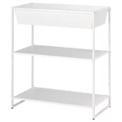 JOSTEIN Spojene police s posudom, unutra/spolja/metal bela, 81x40x90 cm