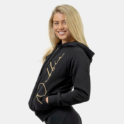 Nebbia Classic Zip-Up Majica s kapuljacom INTENSE Signature Black/Gold XS Dukserica za fitnes