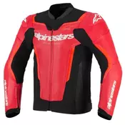Športna usnjena motoristična jakna Aplinestars GP Force Airflow v2, rdeča