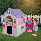 Dolu Roze/Ljubicasta - Premium kucica za decu sa vrtom i tablom za crtanje ( 025784 )