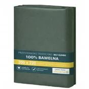 Tradicionalna rjuha z elastiko 100% BOMBAŽ 200X220 olivno zelena