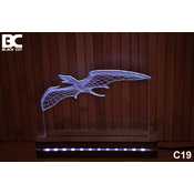Black Cut 3D Lampa Bela