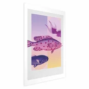 shumee Plakat - Fancy Fish - umetniška ilustracija rib na pisanem ozadju