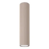 SOLLUX lighting Moderna stropna svetilka taupe okrogla valovita cev 30 cm 1xGU10 10W KARBON Sollux Lighting