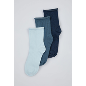 Trendyol 3-Pack Multi Color Cotton Knitted Socket Socks