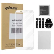 Cadorabo CADORABO Huawei Y5 PRIME 2018/Y5 2018 - Zaščitna folija za transparentna z belo - Zaščitno steklo s kaljenim zaslonom s trdoto 9H in 3D doti, (20564844)