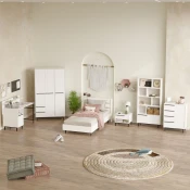 Hanah Home Komplet spavaca soba za tinejdžere ON26-W, Bela