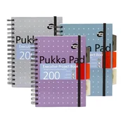 Spiralna bilježnica, A5, linirana, 100 listova, PUKKA PAD Metallic Project Book, razne boje 6336-MET