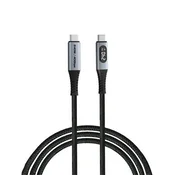 USB kabel, USB-C na USB-C, 1,2 m, 240 W, s indikatorom napajanja, VERBATIM 31849
