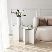 Hanah Home Set klub stolova, 2 komada Lily 40cm Beli