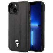 Karl Lagerfeld Puffy Ikonik Pin ovitek za iPhone 14 Plus (6,7), črn